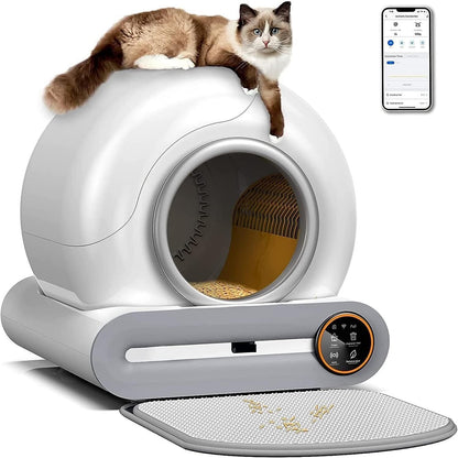 Automatic Self-Cleaning Cat Litter Box Robot - 65L+9L Waste Capacity, App Control