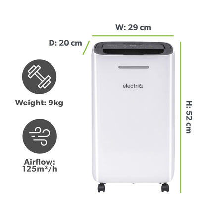 electriQ 12L Quiet Low-Energy Smart Dehumidifier