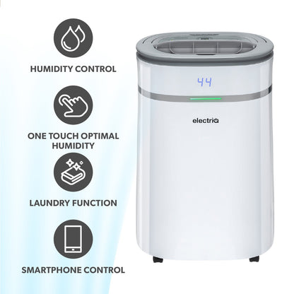 electriQ 25L Low-Energy Smart Laundry Dehumidifier - White