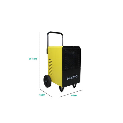 electriQ 30L Industrial Portable Dehumidifier with Metal Body & Large Wheels