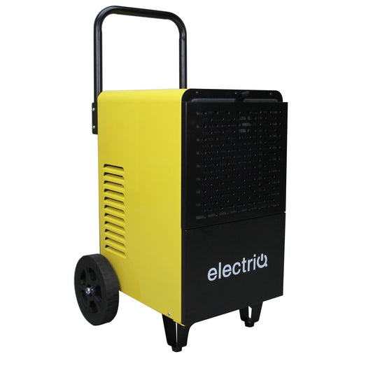 electriQ 50L Industrial Portable Dehumidifier with Metal Body & Large Wheels