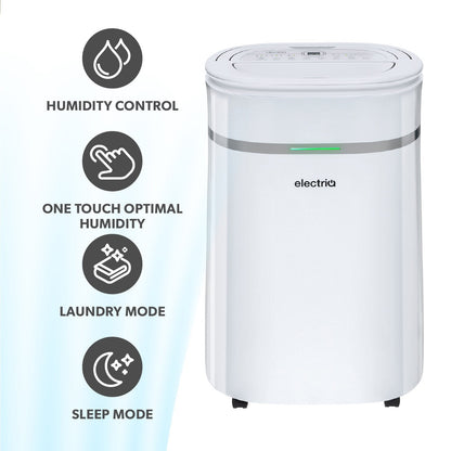 electriQ 20L Quiet Anti Bacterial Laundry Dehumidifier